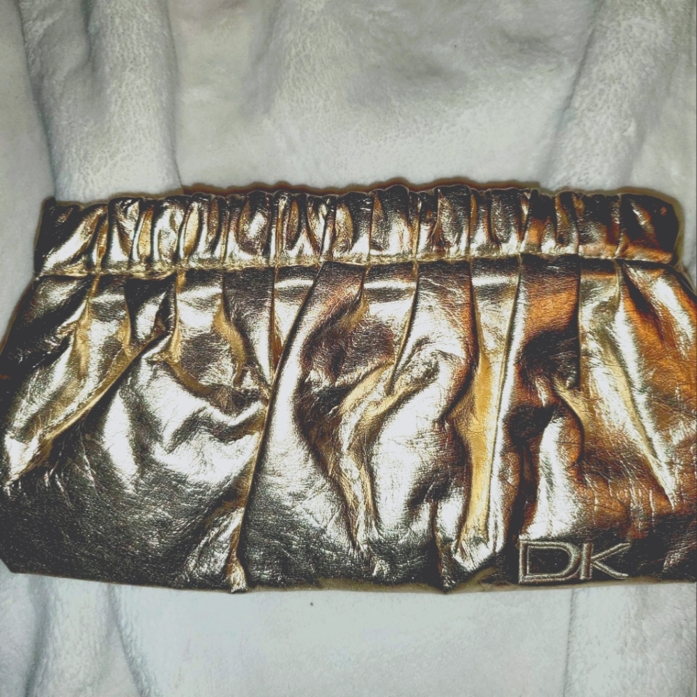 ✨Donna Karen Gold Clutch